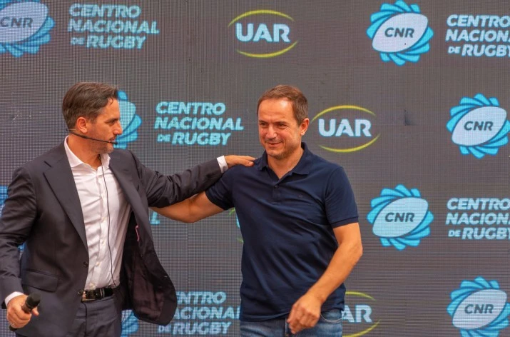 Abella participó de la presentación del Centro Nacional de Rugby que se construye en Campana