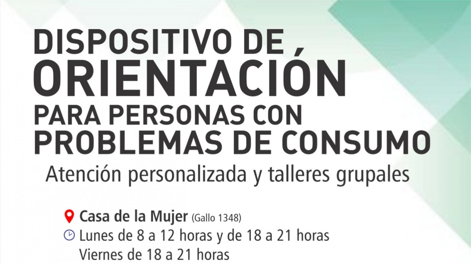 Dispositivo de Orientación para personas con problemas de consumo