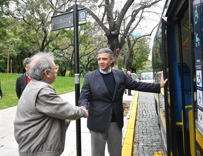 Jorge Macri en el primer día de los buses eléctricos: "Trajimos la última tecnología del mundo para movernos mejor"