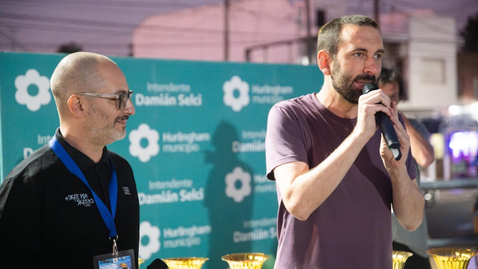 Final argentina de skate en Hurlingham: Selci entregó la copa y destacó la importancia de que los jóvenes puedan desarrollar su pasión en su propia ciudad