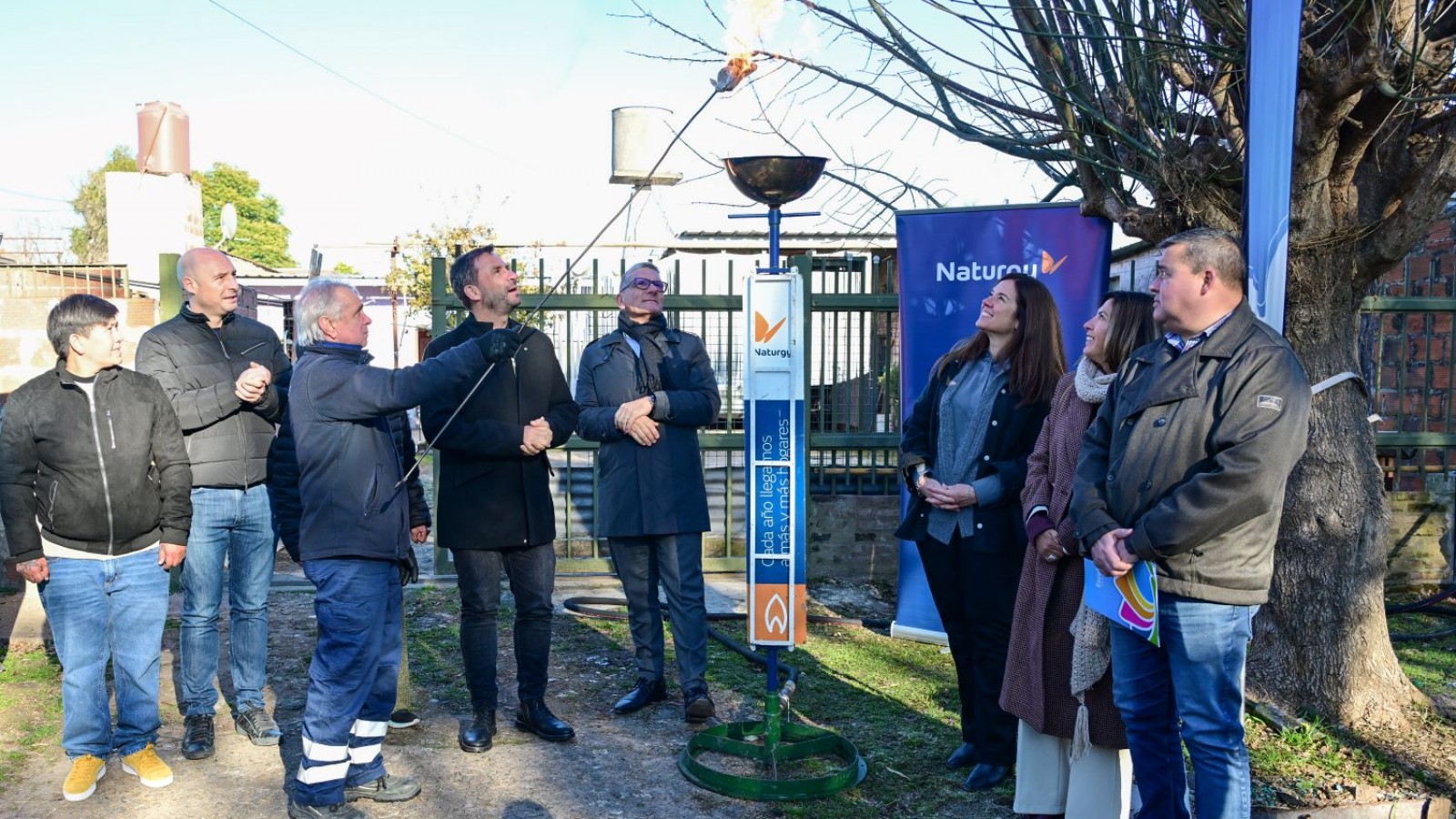 Naturgy inauguró una obra de infraestructura de gas en Garín