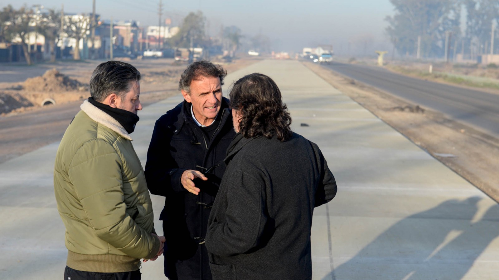 Katopodis recorrió las obras de la Ruta 40 en el partido de Merlo