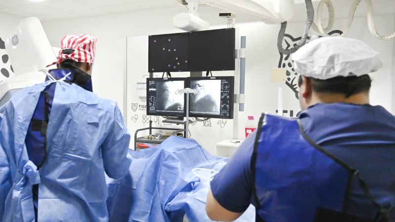 El Hospital de Medicina Cardiovascular "Dr. Genaro Serantes" del Municipio de Tigre realizó con éxito la primera colocación de stent de emergencia