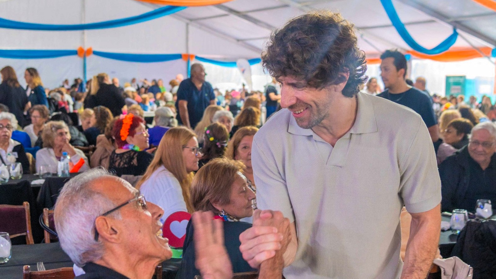 Juan Andreotti compartió el gran festejo del Día del Jubilado de San Fernando