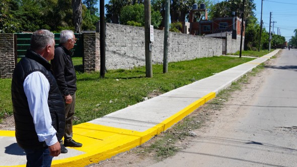 "Plan de Veredas Vecinales": Julio Zamora supervisó la ejecución de nuevas obras en Benavídez