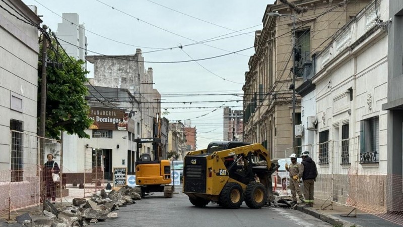 Santiago Passaglia recorrió la obra del centro de San Nicolás: "Queremos un casco histórico más moderno y accesible"