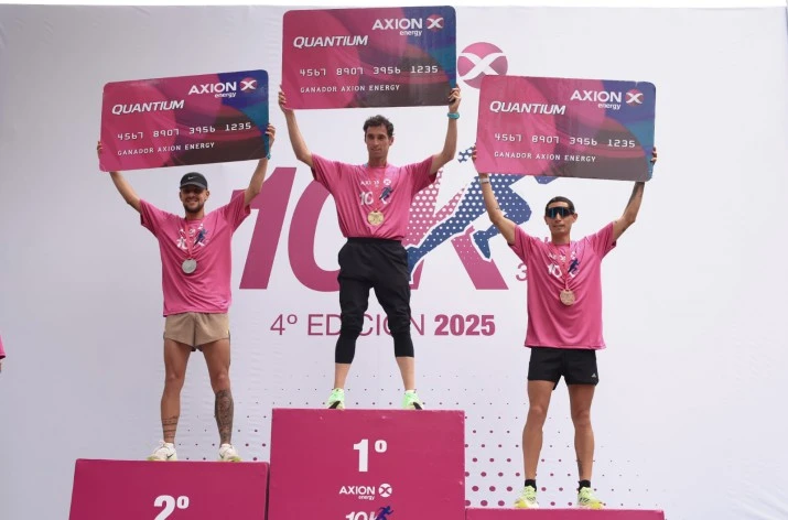 Con récord de asistentes, se corrió en Campana la 10K AXION energy