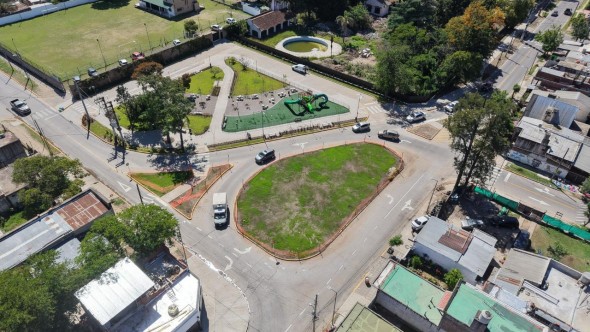 Habilitaron la nueva rotonda de Azcuénaga en San Miguel