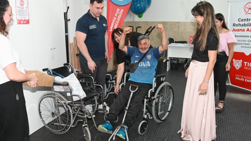 El Municipio de Tigre realizó una nueva entrega de materiales ortopédicos a pacientes con discapacidad
