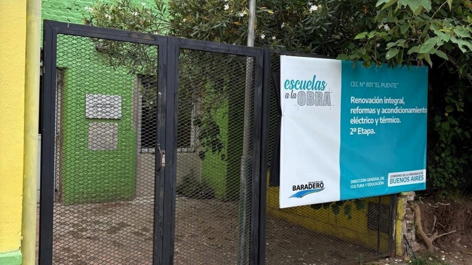 Avanzan las obras en el Centro Educativo Comunitario 801 "El Puente" de Baradero