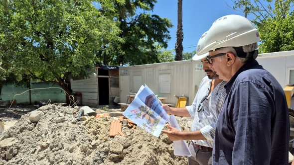 En El Talar, Julio Zamora supervisó los trabajos que se llevan adelante en el Polideportivo Delfo Cabrera
