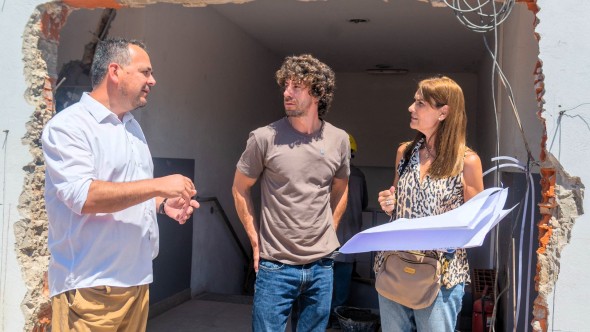 Juan Andreotti recorrió obras de las 7 escuelas que renueva el Municipio de San Fernando