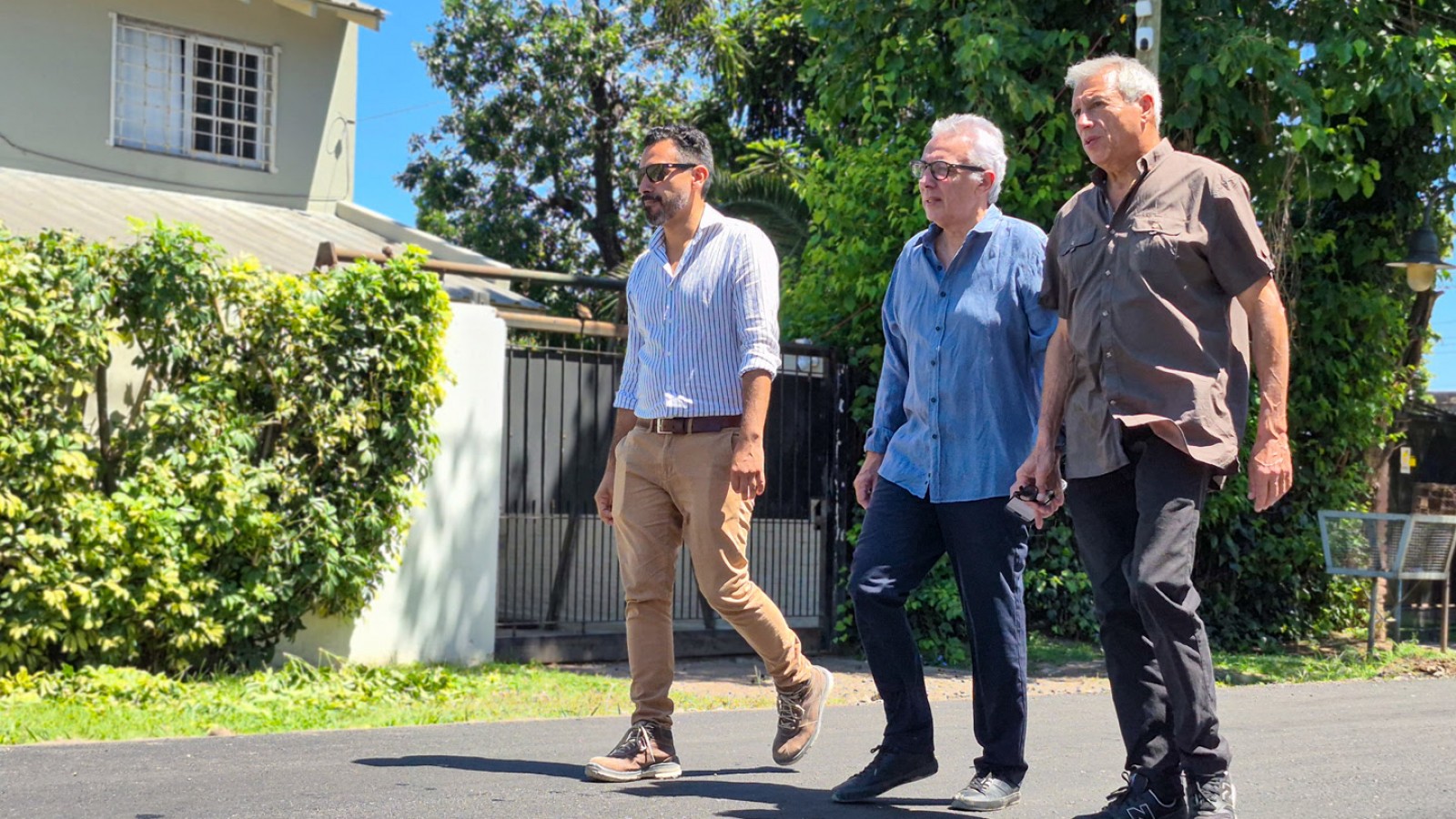 Julio Zamora supervisó la finalización de una obra de pavimentación en Don Torcuato