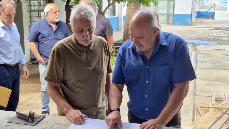 Julio Zamora monitoreó la reforma integral y ampliación de la Escuela Secundaria N° 26 de General Pacheco
