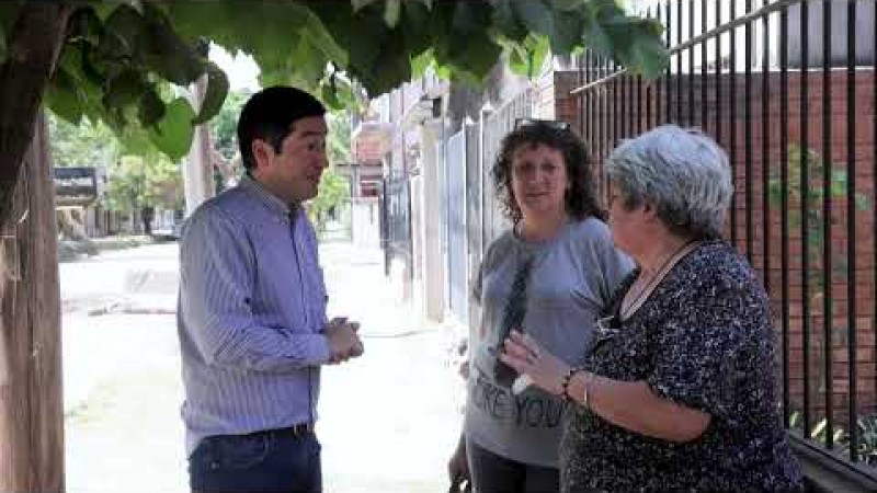 Malvinas Argentinas: Nardini supervisó el avance de obra de la calle Cochabamba