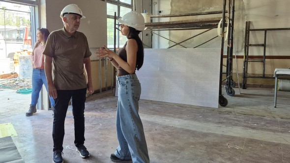 Ricardo Rojas: Julio Zamora monitoreó la construcción de un auditorio para brindar espectáculos culturales a la comunidad