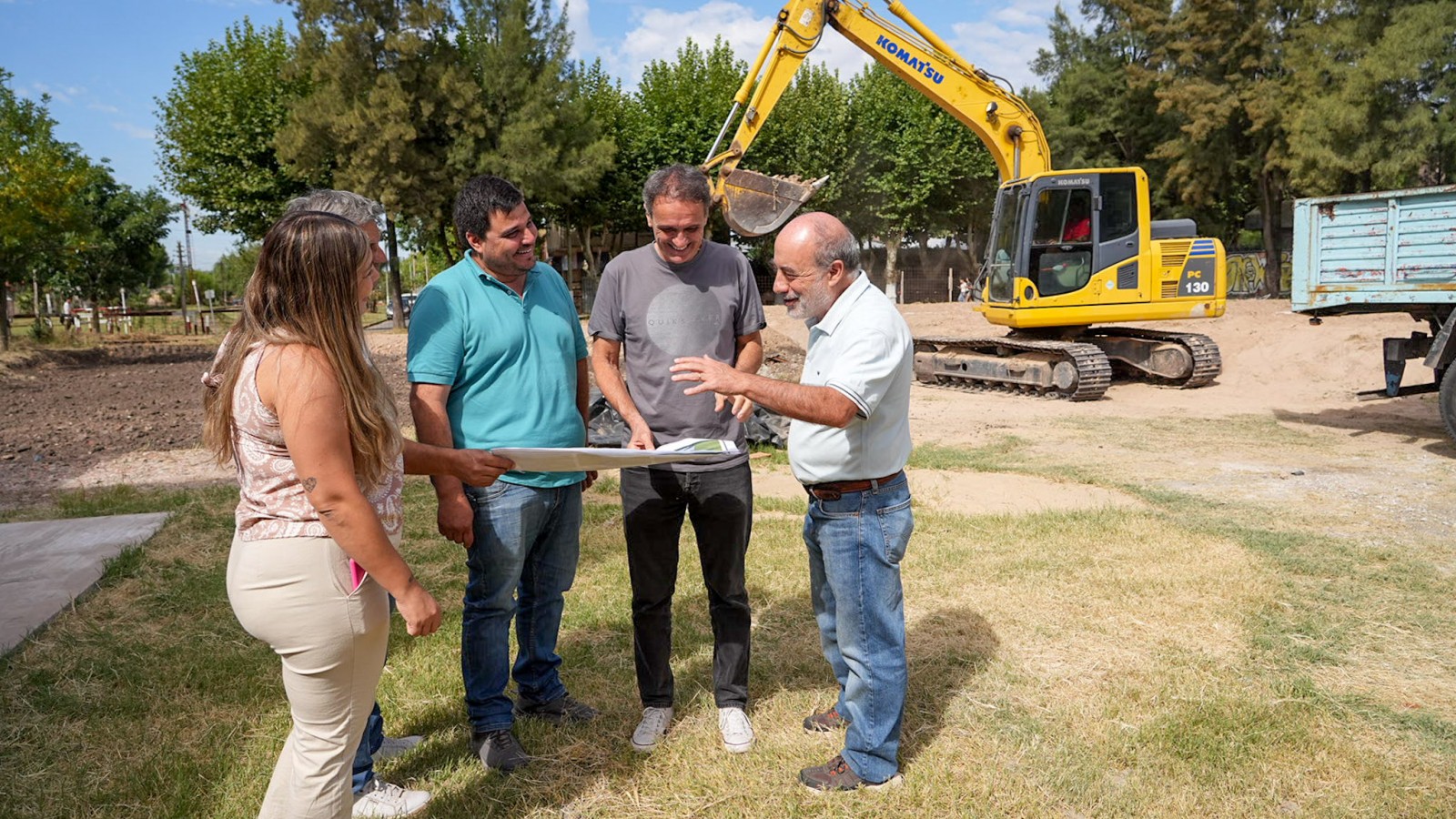 Katopodis recorrió obras pluviales y urbanas en Marcos Paz