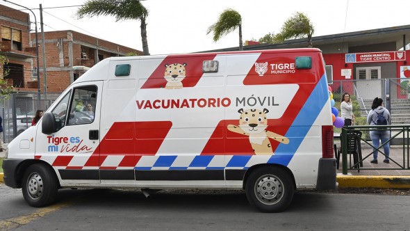 El Vacunatorio Móvil recorrerá los jardines municipales de Tigre y Don Torcuato