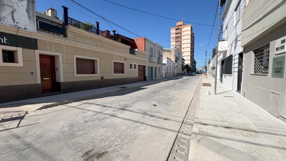 Avanza la obra en el centro de San Nicolás: habilitaron calle Pellegrini y continúan los trabajos sobre Rivadavia