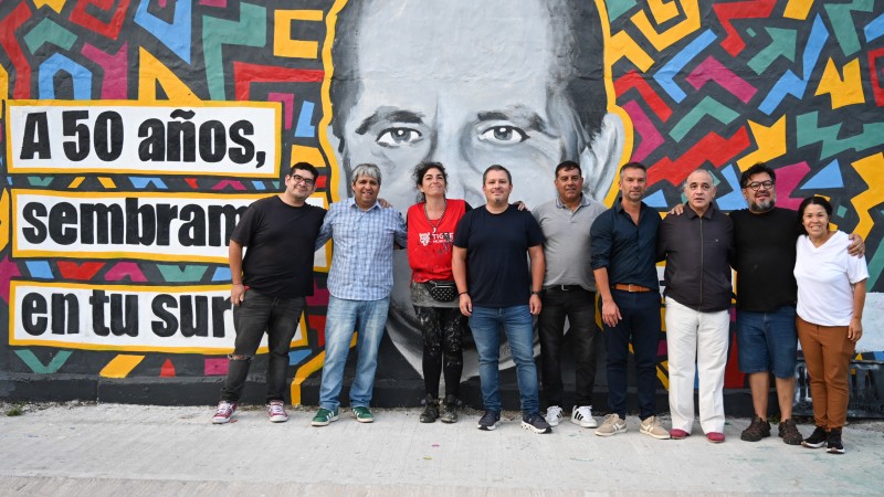 En Tigre centro se presentó un mural en memoria al Padre "Pancho" Soares, a 50 años de su asesinato