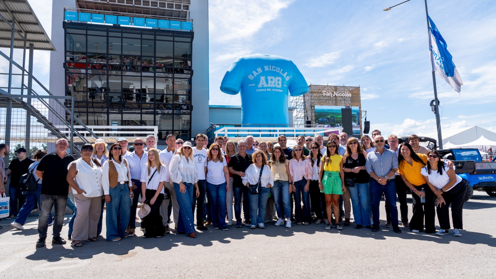 Dirigentes de Hechos se reunieron en Expoagro San Nicolás para analizar la agenda productiva y política de la provincia