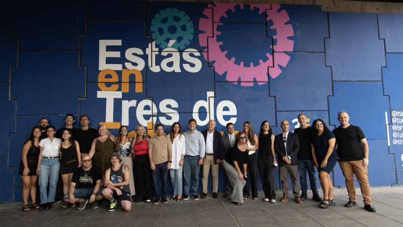 El Municipio de Tres de Febrero junto a Autopistas del Oeste y Sika Argentina inauguraron un mural de 600m2