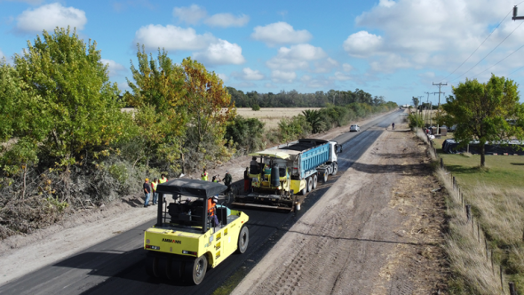 Magdalena: avanza la repavimentación en la Ruta Provincial 11