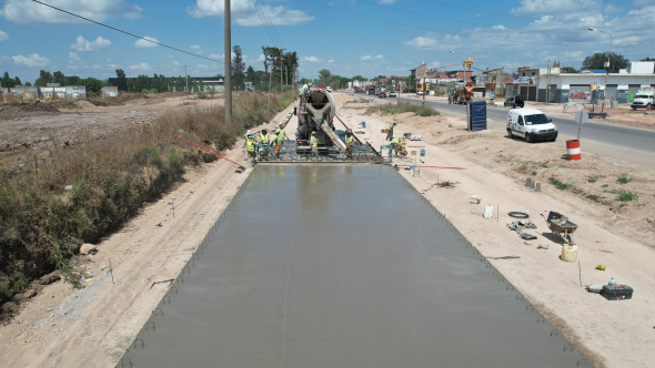 Avanza la obra de ampliación de la Ruta Provincial 1003 que conecta Merlo con Morón