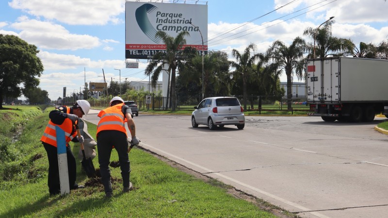 Comenzó en Campana la construcción del acceso directo al Parque Industrial de Ruta 9
