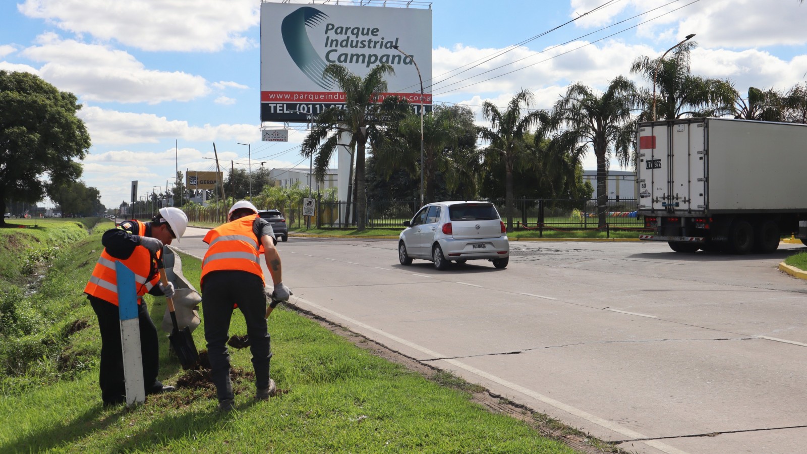 Comenzó en Campana la construcción del acceso directo al Parque Industrial de Ruta 9