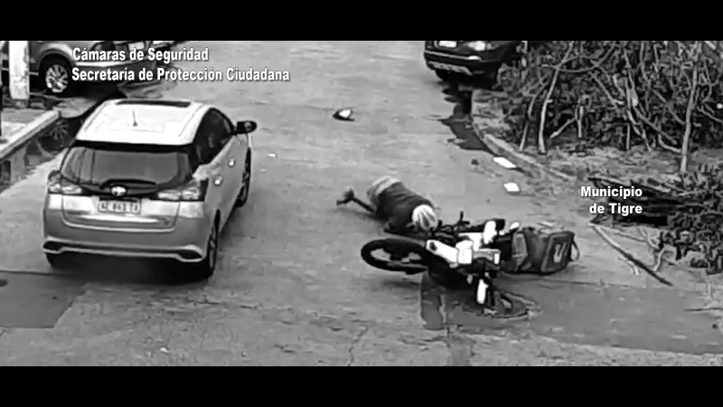 Accidente de tránsito en Tigre centro quedó registrado a través de las cámaras municipales de la ciudad