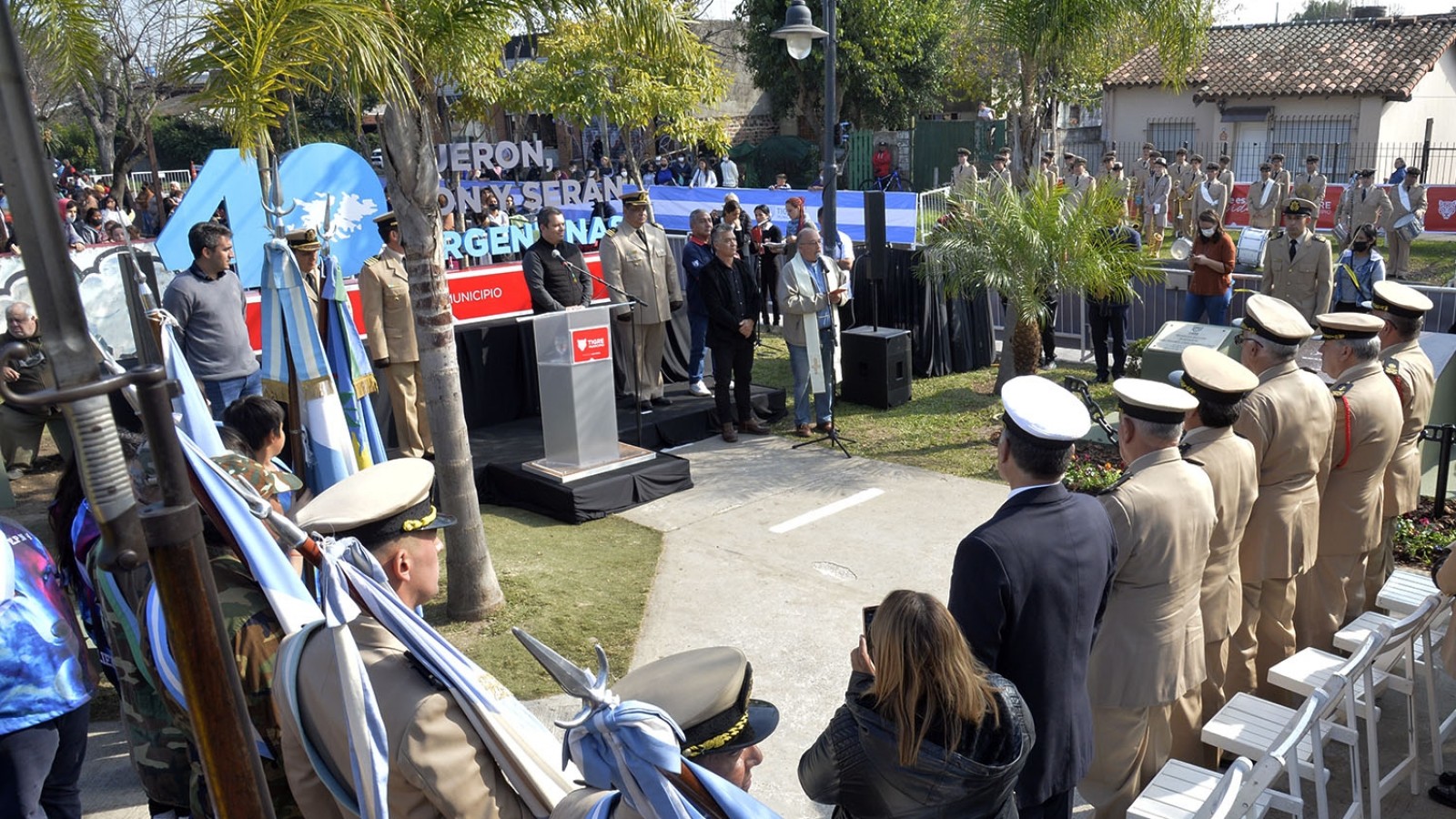 A 40 años de la Gesta de Malvinas, el Municipio de Tigre homenajeó al Cabo Segundo Jorge López en Troncos del Talar