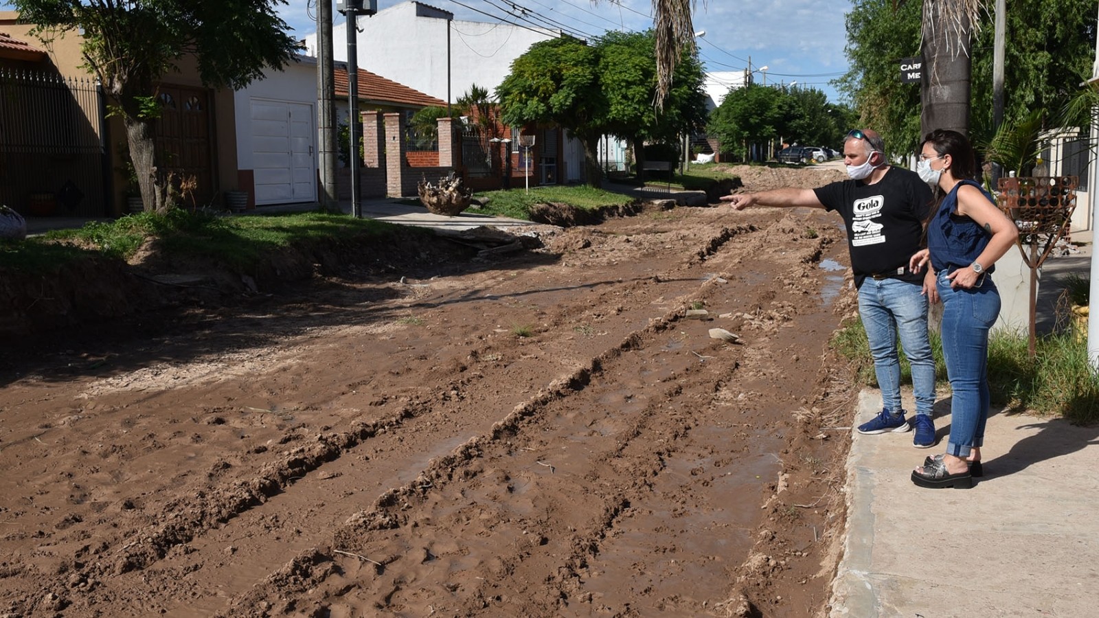 Casaretto destacó que el barrio Malvinas dejará de tener calles de tierra