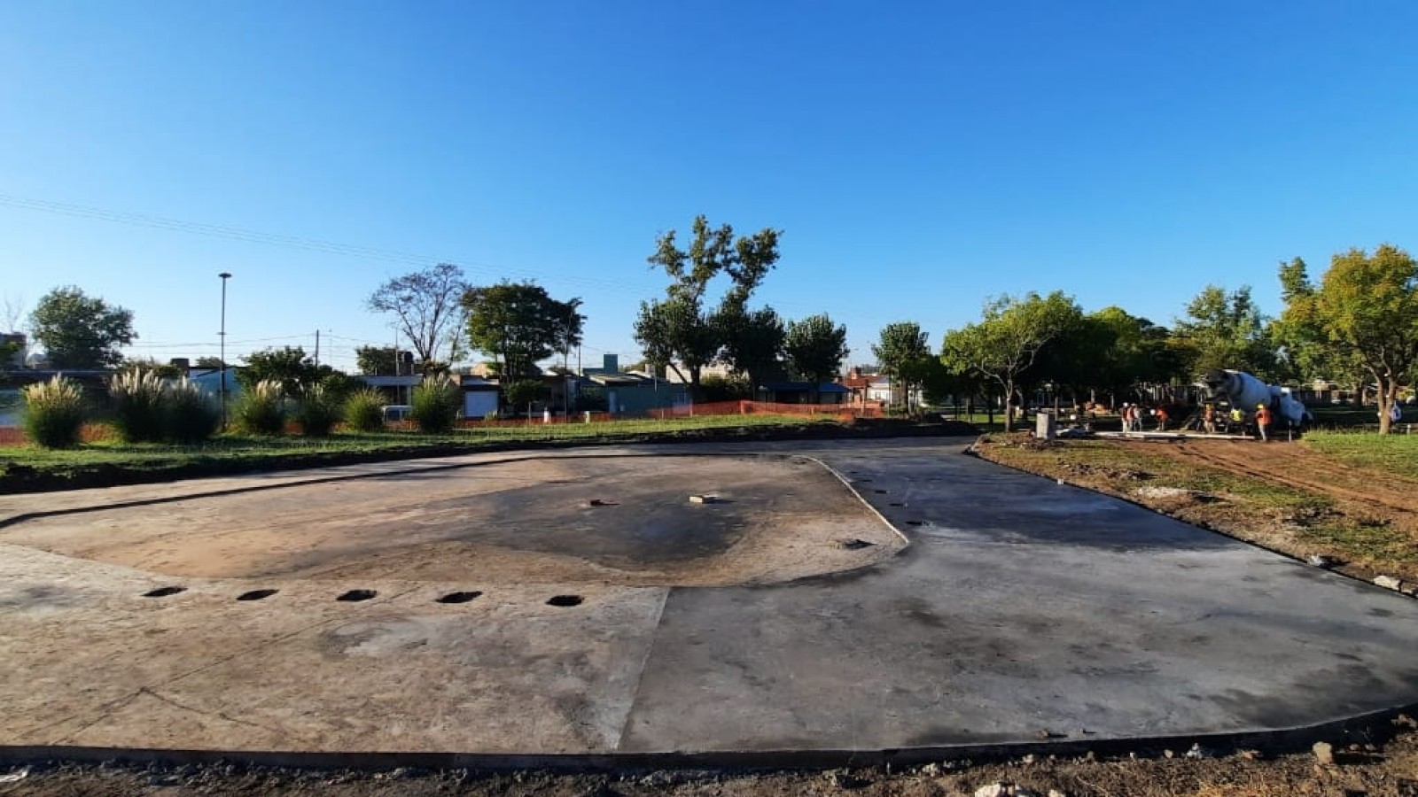 La obra del Espacio Recreativo y Deportivo de Parque Belgrano de Pergamino avanza a buen ritmo