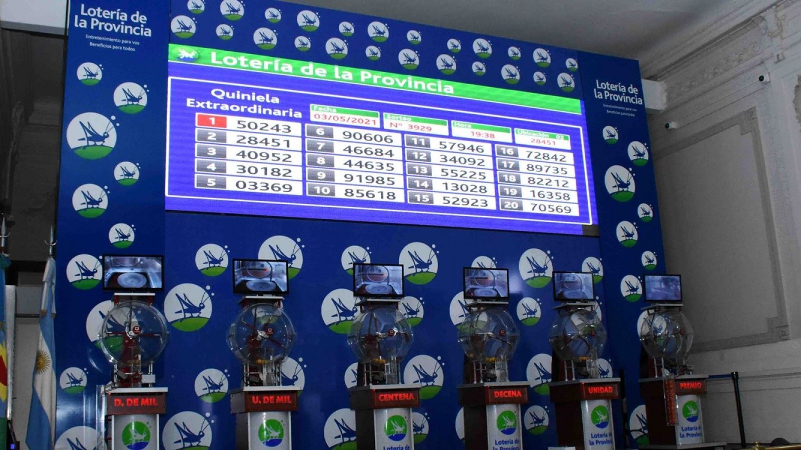 Lotería de la Provincia llevó a cabo el sorteo extraordinario por el “Día del Trabajo”